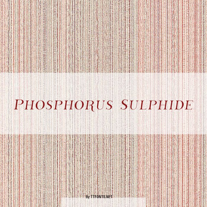 Phosphorus Sulphide example